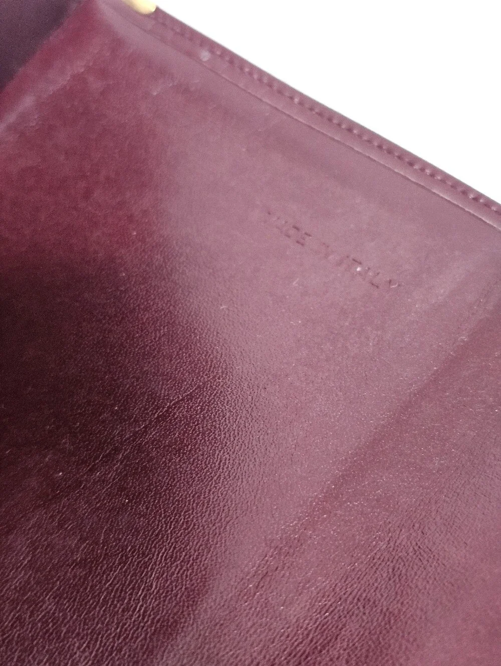 Vintage Cartier Burgundy Leather Wallet – Gold Corner